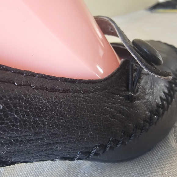 Jessica Mary Jane Heels Pumps Black Leather Pin Up Round Toe Vintage Sz 9M - Picture 11 of 16